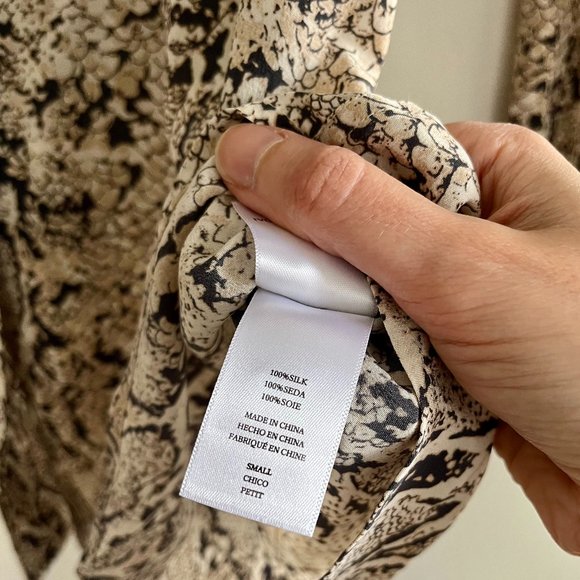 Rails Snake Print Blouse - Black and Cream - Picture 4 of 8